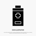 Battery, Minus, Plus solid Glyph Icon vector Royalty Free Stock Photo