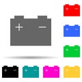 battery multi color style icon. Simple thin line, outline vector of web icons for ui and ux, website or mobile application Royalty Free Stock Photo