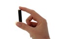 Battery - One small AAA battery - held in fingers