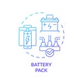 Battery pack blue gradient concept icon Royalty Free Stock Photo