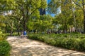 Battery Park City, planned community on the west side of the southern tip of the island of Manhattan. Royalty Free Stock Photo