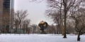 The Battery Park with The World Trade Center Sphere in the middle. Royalty Free Stock Photo