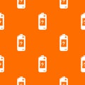 Battery pattern vector orange Royalty Free Stock Photo