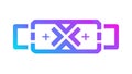 Battery with Plus-Minus and X Symbols Icon, vector design Generative AI Royalty Free Stock Photo
