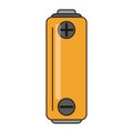 Battery with positive and negative poles symbol Royalty Free Stock Photo
