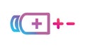 Battery Power Control Icon with Plus & Minus, vector design Generative AI Royalty Free Stock Photo