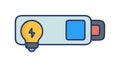 Battery Power Sharing Connectivity Icon, vector design Generative AI Royalty Free Stock Photo