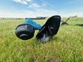 Battery powered electric grass trimmer