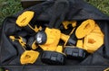 Battery powered hand tool set in a bag