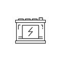 battery, radiator line icon. Elements of energy illustration icons. Signs, symbols can be used for web, logo, mobile app, UI, UX Royalty Free Stock Photo