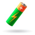 Battery realistic vector illustration