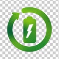 Battery recycle or recharge vectoricon