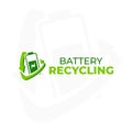 Battery recycling logo template. Waste battery recycling icon. Royalty Free Stock Photo