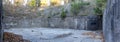 Battery Reynolds mortar pit at Fort Hancock, panoramic view inside the pit, Sandy Hook, NJ