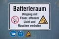 Battery Room Warning