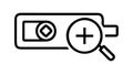 Battery Settings Plus Line Art Icon for Power Options, vector design Generative AI Royalty Free Stock Photo