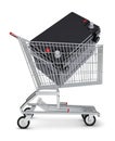 Battery in shopping cart