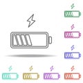 battery sign outline icon. Elements of Ecology in multi color style icons. Simple icon for websites, web design, mobile app, info Royalty Free Stock Photo