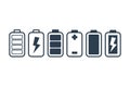 Battery. Simple icon set. Flat style element for graphic design. Vector EPS10 illustration. Royalty Free Stock Photo