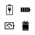 Battery. Simple Related Vector Icons