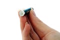 Battery - Small AAA battery - held in fingers