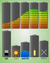 Battery stylized infographics