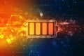 Battery Supply Concept Background, Energy Efficiency Concept Royalty Free Stock Photo