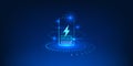 Battery Technology Background, Energy Storage System, Chemical Electric Power Conversion, Renewable Energy Backup Solution, Royalty Free Stock Photo