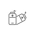 battery, technology, electronics icon. Element of earth pollution icon for mobile concept and web apps. Detailed battery,