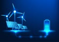Battery technology that uses clean, natural energy to charge the environment does not harm the environment. With windmill and