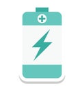 Battery, thunder Color Isolated Vector Icon Royalty Free Stock Photo