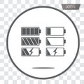 Battery vector icon,battery icon set vector isolated on background.