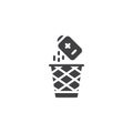Battery waste bin vector icon Royalty Free Stock Photo