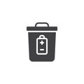 Battery waste vector icon Royalty Free Stock Photo