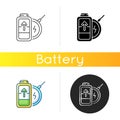 Battery wireless charging icon Royalty Free Stock Photo