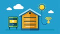 Batterypowered and solarpowered options are available for the smart beehive making it easily adaptable for remote Royalty Free Stock Photo