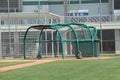 A Batting Cage at a Practice Field