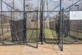 Batting cages open at a baseball field