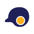 Batting helmet icon. Vector illustration decorative design Royalty Free Stock Photo