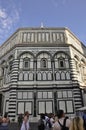 Battistero di San Giovanni building from Piazza Giovanni Square of FLorence City. Italy