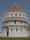 Battistero and Leaning Tower in Pisa Italy Royalty Free Stock Photo