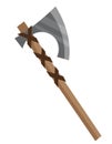 Battle axe side view. Royalty Free Stock Photo