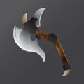 battle axe. Vector illustration decorative design Royalty Free Stock Photo