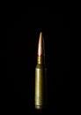 Battle bullet on black background Royalty Free Stock Photo