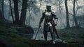 Battle of Campanella: Tale of the legend king Arthur-AI Generated Digital Art