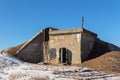 Mining station reinforced concrete casemate with observation point