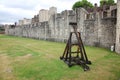 Battle catapult in The Tower of London Royalty Free Stock Photo