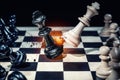 Battle of chess kings Royalty Free Stock Photo