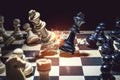 Battle of chess kings Royalty Free Stock Photo