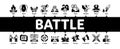 Battle Competition Minimal Infographic Banner Vector